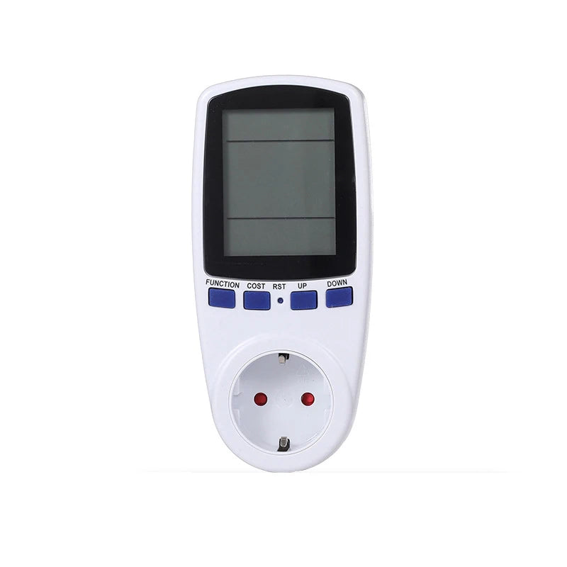 Prise Wattmètre LCD  avec Affichage Énergie – Mesure en kWh, Puissance Instantanée.